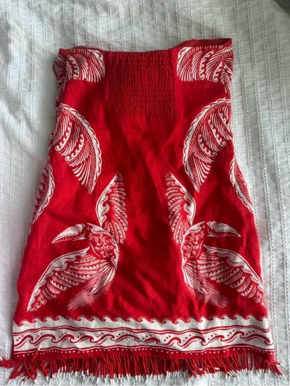 FARM RIO red majestic coconut mini dress size S - Picture 6 of 7